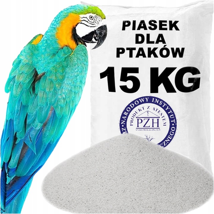 Biały Piasek Dla Papug Kanarków Od Producenta Pył Kąpielowy 15 KG Naturalny