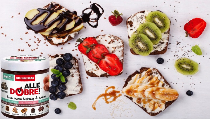 Krem czekoladowy 500g bez oleju palmowego cukru smak orzecha czekolady duży