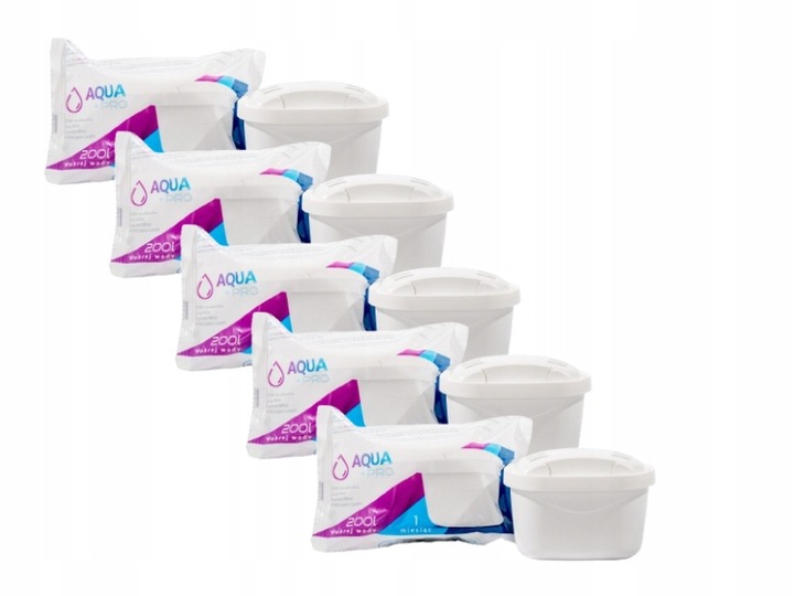 5szt. Wkład filtrujący do dzbanka AQUA+PRO Filtr do wody Dafi Brita