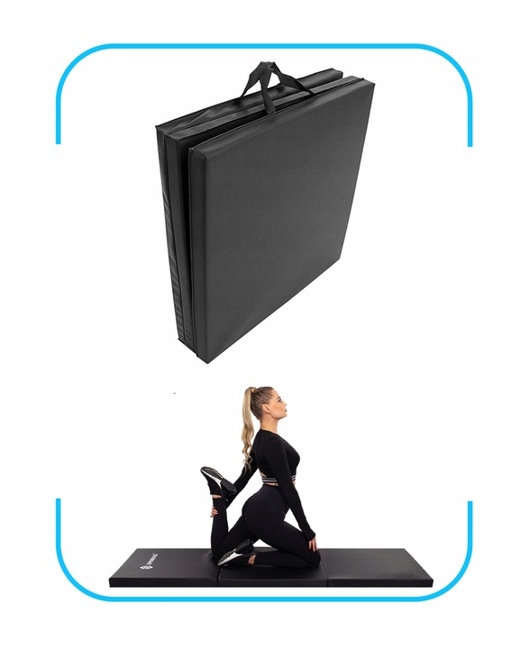 MATERAC DO ĆWICZEŃ FITNESS JOGI SKŁADANY GIMNASTYCZNY MATA DUŻA WYTRZYMAŁA