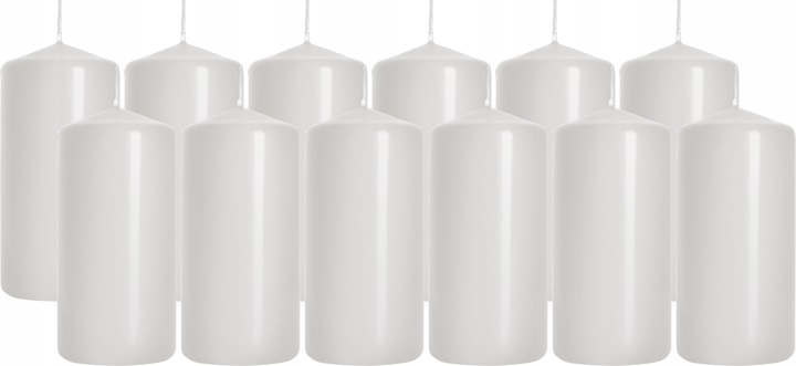 Świeca walec BISPOL Aura 9H 8CM SW40/80 BIAŁA 12szt. (3x4szt.)