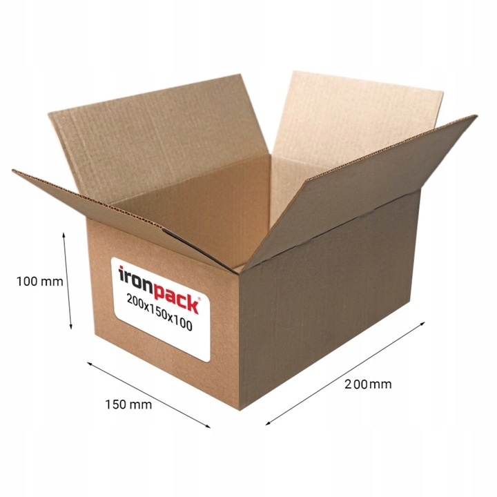 KARTON 200x150x100mm Pudełko Karton klapowy 20x15x10cm 50 SZT