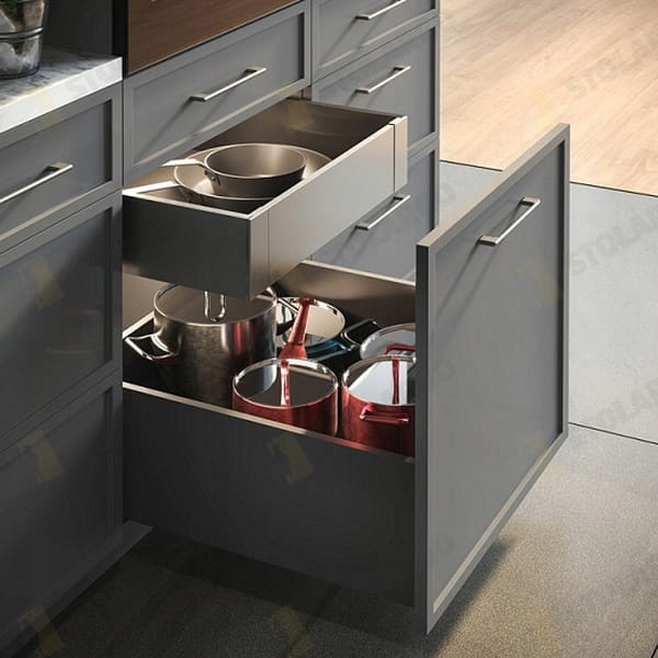 Szuflada GTV Axis PRO antracyt Bardzo Wysoka 500 H199 L500 199 3D 40kg