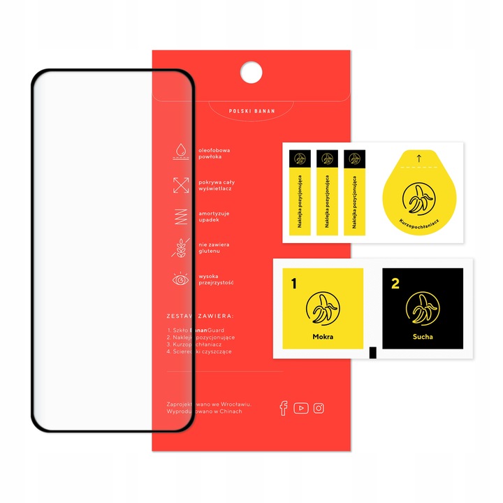 Szkło hartowane 5D BananGuard pełne do Motorola Edge 50 Pro
