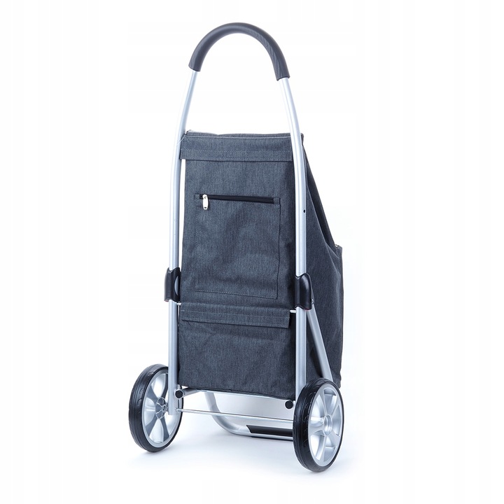 Torba wózek na zakupy na dużych kółkach z termokieszenią 50l