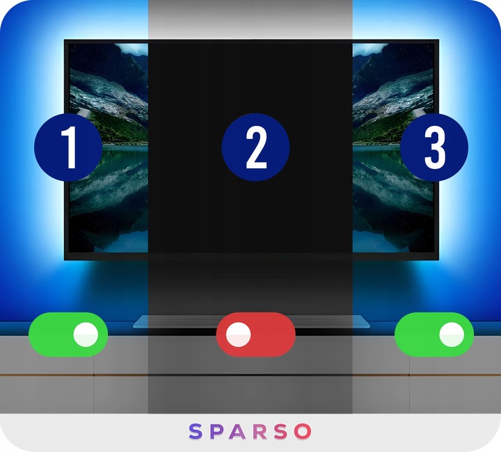 TAŚMA LED RGB 4M USB LEDY DO TV Podświetlenie Telewizora NA PILOTA