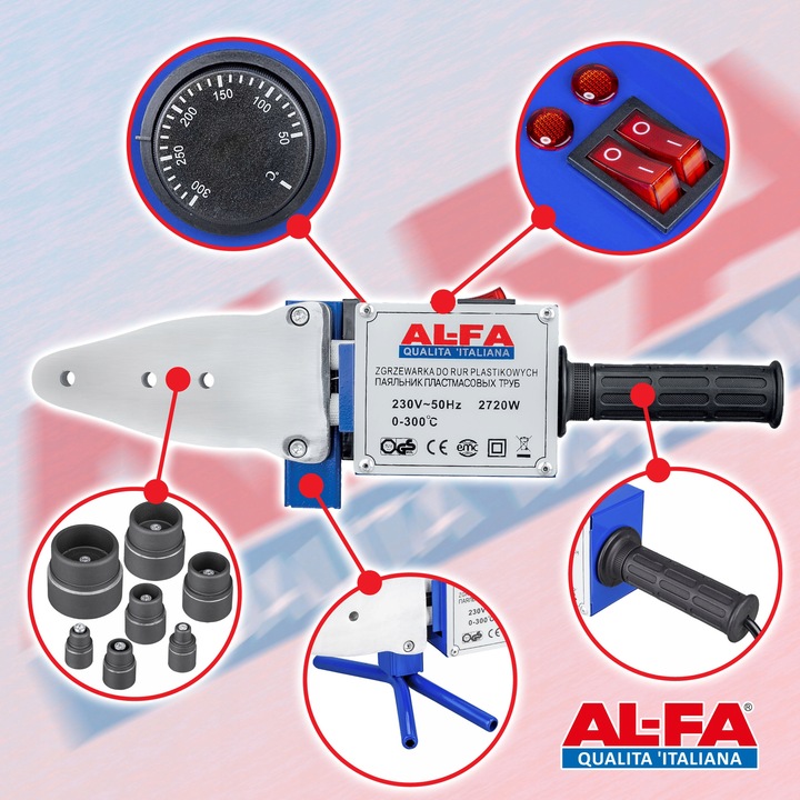 ZGRZEWARKA DO RUR PCV PP ZGRZEWANIE POLIFUZIJNA MATRYCE AKCESORIA