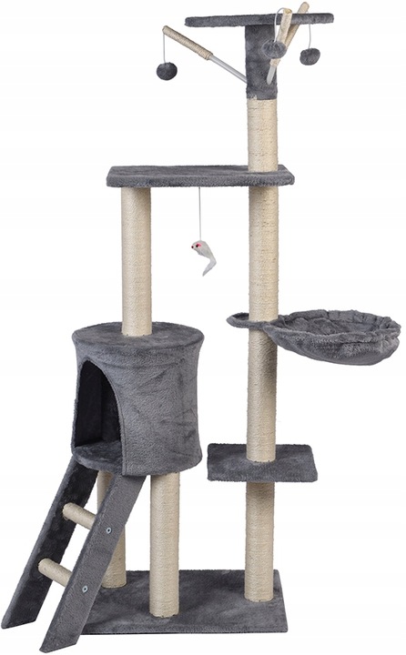 DRAPAK DLA KOTA DOMEK LEGOWISKO SŁUPEK Z ZABAWKAMI