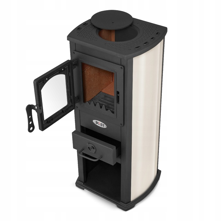 Piec stalowy kominek wolnostojący BLIST Ekonomik Lux / BERNA LUX 8,5