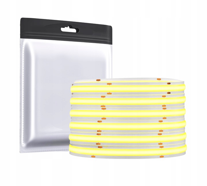 Taśma LED listwa COB 12V 3M Linia NEON Neutralny + zasilacz wtyk 30W