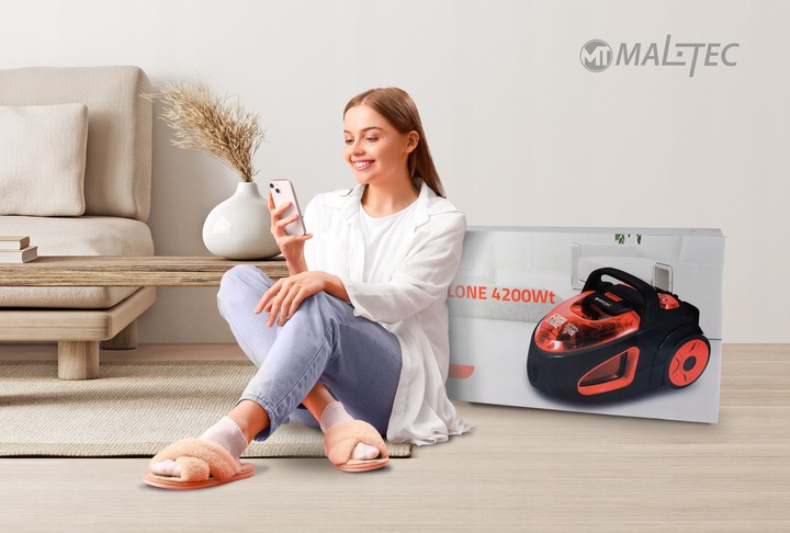 ODKURZACZ BEZWORKOWY CYKLONOWY DOMOWY HEPA TURBOSZCZOTKA LEKKI MOCNY