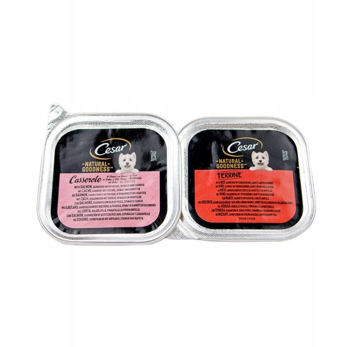 Karma Mokra dla Psa Cesar Natural Goodness mix smaków 34 szt x 100g