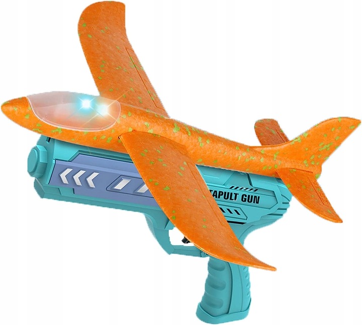 PISTOLET WYRZUTNIA SAMOLOTÓW ZE ŚWIATŁEM RZUTKA samolot LED