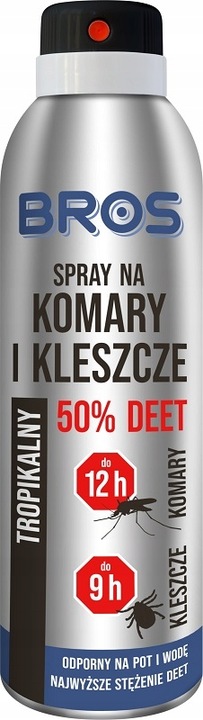SPRAY NA KOMARY I KLESZCZE 50% DEET 90 ml