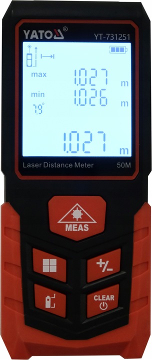 YATO DALMIERZ LASEROWY MIERNIK ODLEGŁOŚCI CYFROWY 50M