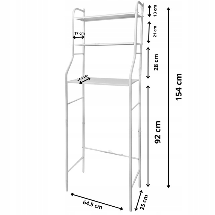 Półka nad toaletę pralkę wc stojak do łazienki szafka łazienkowa