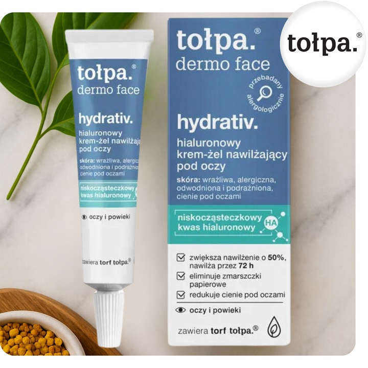 Hialuronowy Krem-Żel Nawilżający Przeciwzmarszczkowy Pod Oczy 10 ml