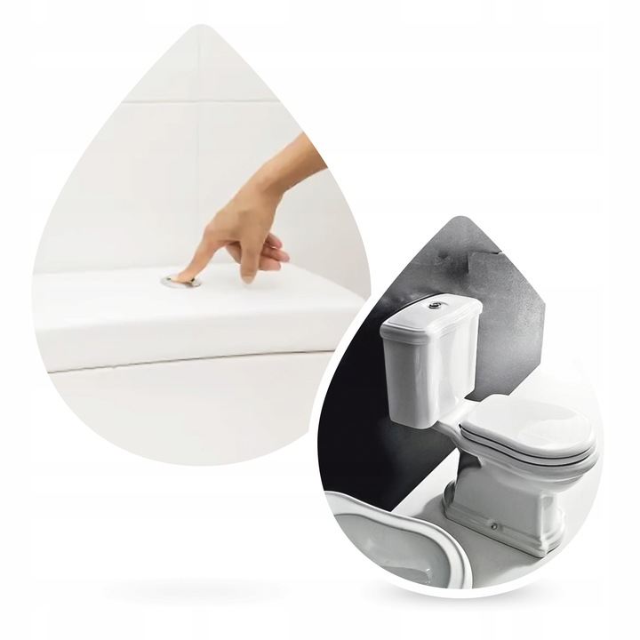ZAWÓR SPUSTOWY SPŁUCZKI Uniwersalny DWUFUNKCYJNY Przycisk Spłukujący WC T1