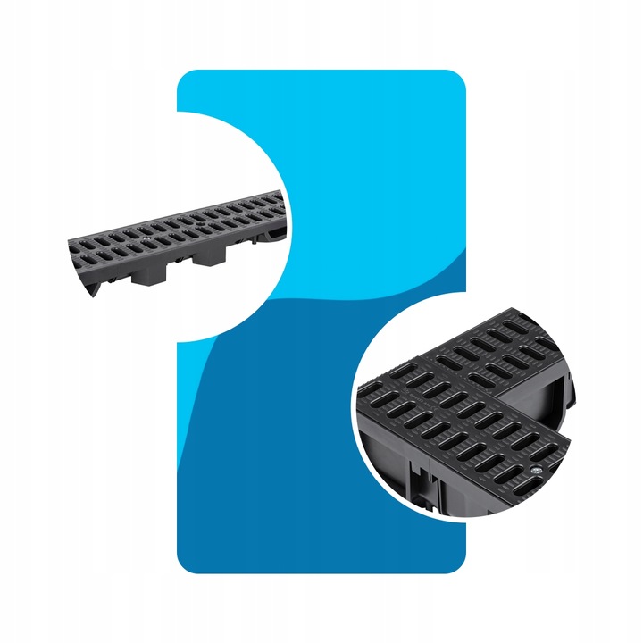 ODWODNIENIE LINIOWE GARAŻU KORYTKO A15 1,5 TONY RUSZT TWORZYWO H55