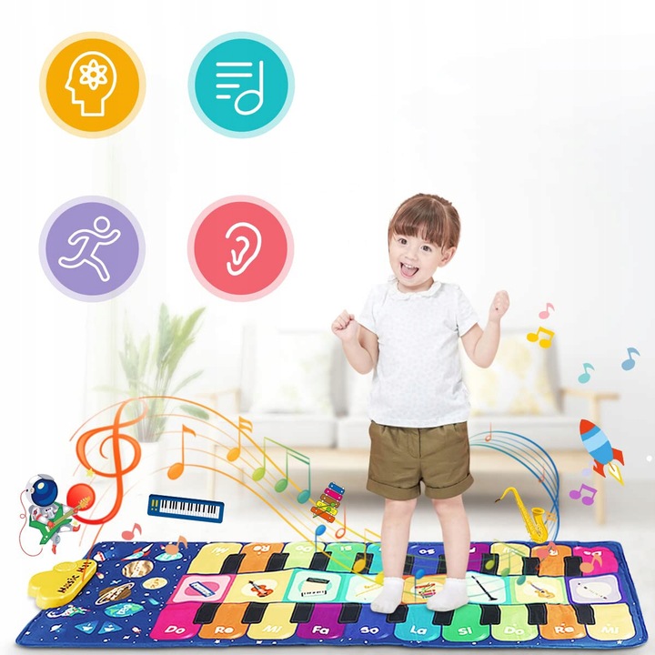 MATA DO PIANINA MUZYCZNA INTERAKTYWNA GRA DO TAŃCA DLA DZIECI PREZENTY DUŻA