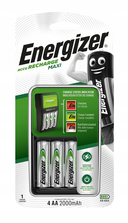 ŁADOWARKA ENERGIZER MAXI + 4 x R6 AA 2000mAh