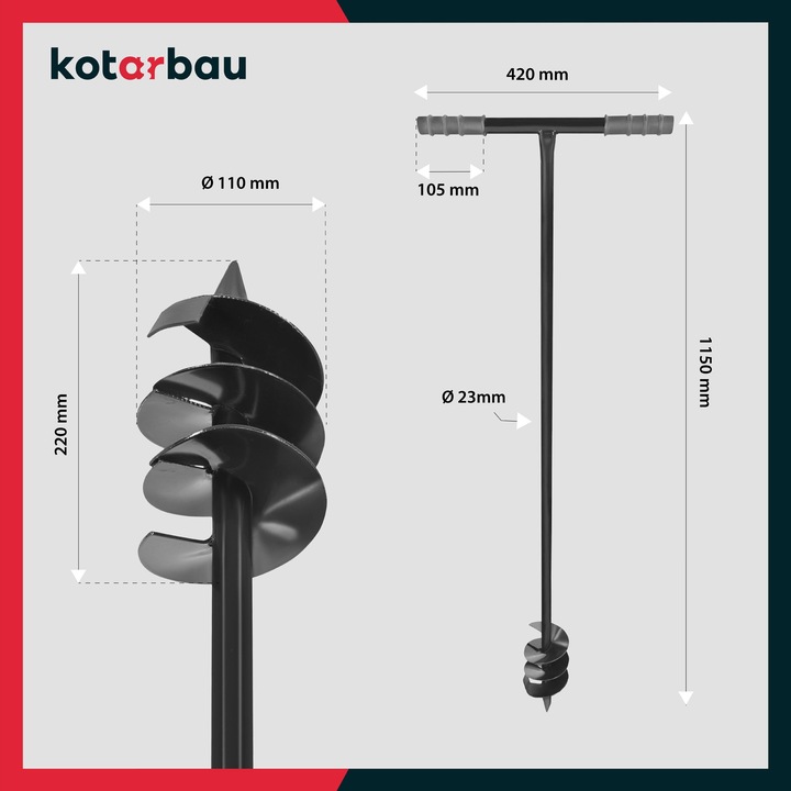ŚWIDER RĘCZNY 110 DO GLEBY ZIEMI GRUNTU SŁUPKÓW WIERTŁO DOŁOWNIK