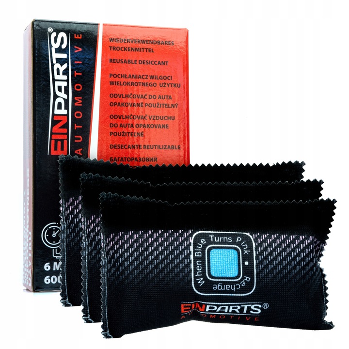 3 x POCHŁANIACZ WILGOCI DO AUTA SAMOCHODU WIELORAZOWY WSKAŹNIK ZAPEŁNIENIA