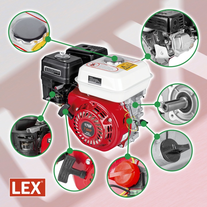 SILNIK SPALINOWY ZAGĘSZCZARKA GX160 7.0 KM OHV WAŁEK 20MM UBIJARKA AGREGAT