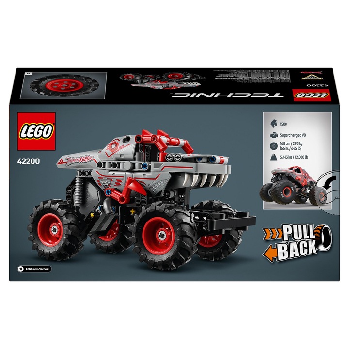 Klocki LEGO Technic Samochód Monster Jam ThunderROARus napęd pull-back Auto