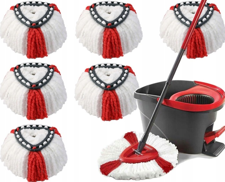 6x WKŁAD DO MOPA VILEDA TURBO OBROTOWEGO MEGA CHŁONNE ZAPAS MIKROFIBRA