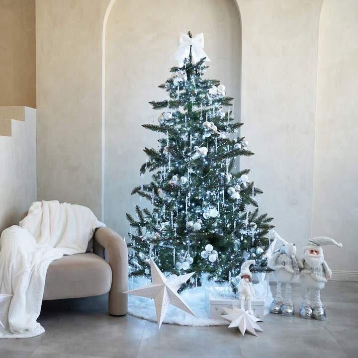 LAMPKI CHOINKOWE 1000 LED ZEWNĘTRZNE BIAŁE ZIMNE 50M FUNKCJE PROGRAMATOR