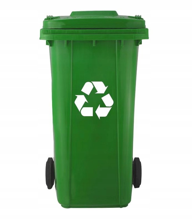 Pojemniki na Śmieci 120l Kosze do Segregacji Odpadów Mocne ZESTAW 3 szt.