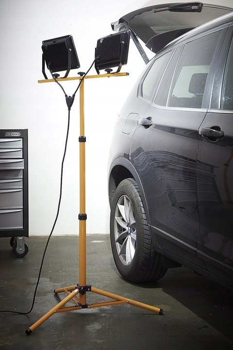 HALOGEN Naświetlacz LED 2x 50W IP65 + STATYW 140cm