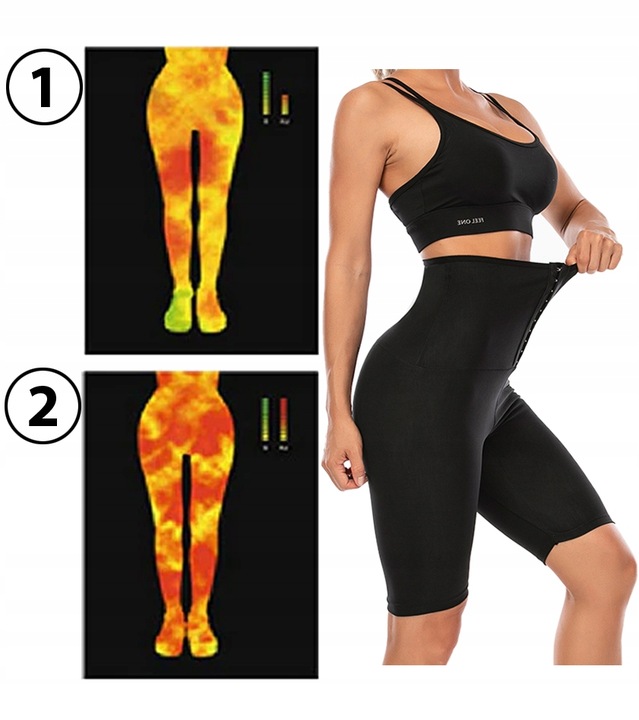 LEGINSY MODELUJĄCE SPODNIE ODCHUDZAJĄCE TERMICZNE