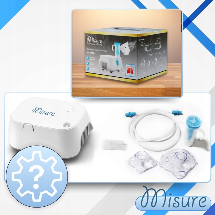 INHALATOR NEBULIZATOR TŁOKOWY DLA DZIECI I DOROSŁYCH 2 MASKI FILTRY GRATIS