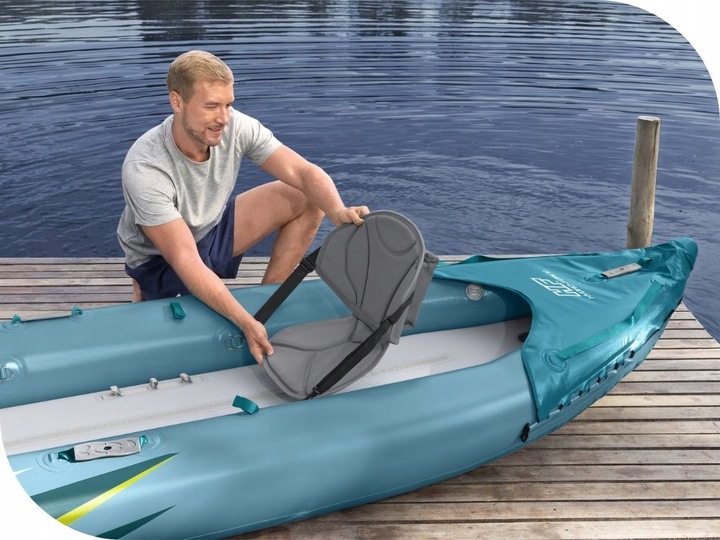 Kajak Dmuchany 2 os. Elite Bestway 65167 Pompka Wiosła Torba MODEL 2024