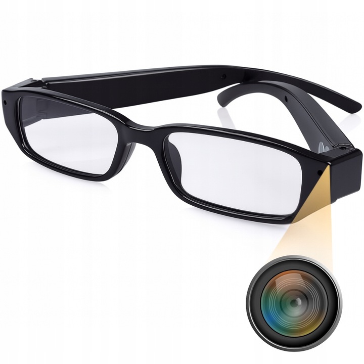 MINI KAMERA WIFI SZPIEGOWSKA UKRYTA W OKULARACH DYKTAFON NAGRYWA NA