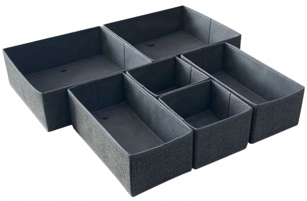 Komplet organizerów 6 sztuk idealne do szuflady szafy garderoby PIĘKNY
