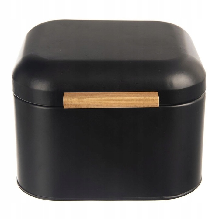 Pojemnik CHLEBAK na pieczywo chleb bułki metalowy czarny kuchenny mały