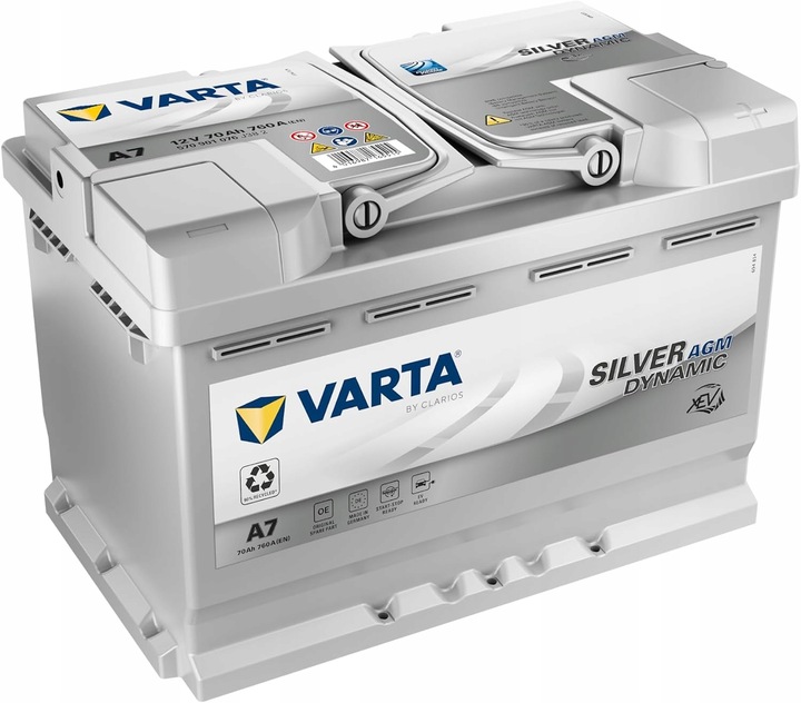 AKUMULATOR SAMOCHODOWY VARTA SILVER AGM E39 START-STOP 70AH 760A A7