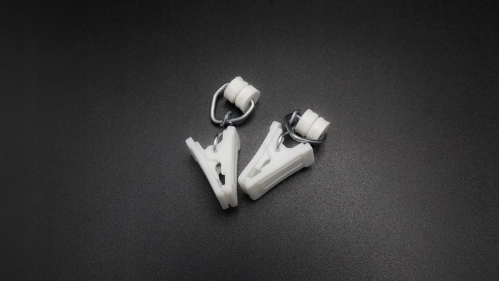 Żabki do karniszy aluminiowych - 100 szt.