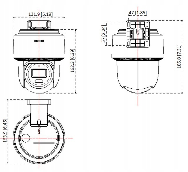 Kamera Obrotowa IP 4Mpx Zewnętrzna HiLook by Hikvision Audio + Autotracking
