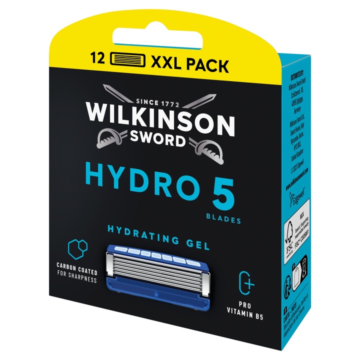 Wilkinson Hydro 5 Regular do golenia wkłady, nożyki 12 szt.