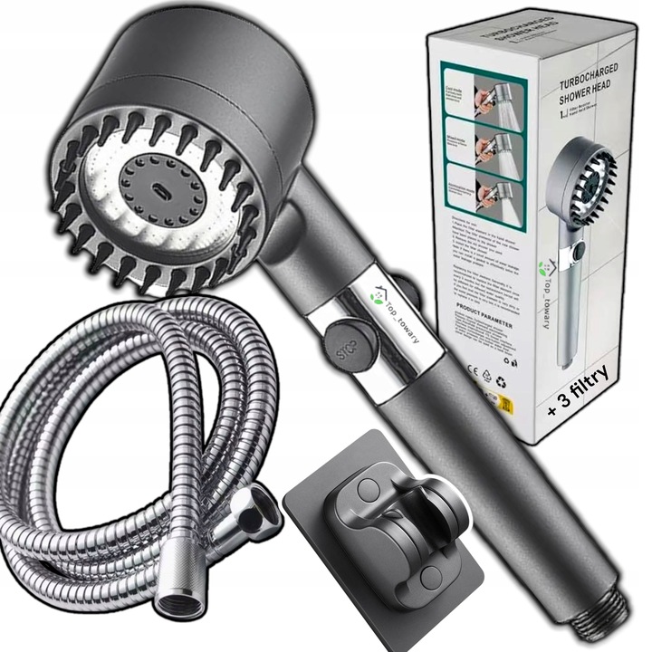 SŁUCHAWKA GŁOWICA PRYSZNICOWA OSZCZĘDNA Z FILTREM Z FUNKCJĄ MASAŻU 4