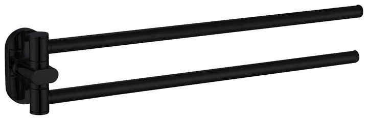 WIESZAK UCHWYT ŁAZIENKOWY PODWÓJNY NA RĘCZNIK ścienny CZARNY MAT BLACK