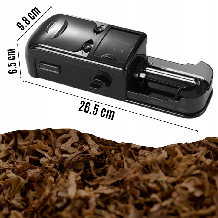 METALOWA Elektryczna Maszynka do Nabijania Papierosów Nabijarka Tytoniu 8mm