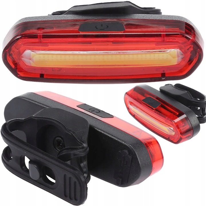 ZESTAW LAMPKA LATARKA LED USB ROWEROWA TYŁ PRZÓD