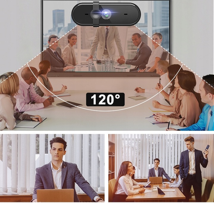 Kamera Internetowa z Mikrofonem do Komputera USB 3.0 Zaślepka Full HD 1080p