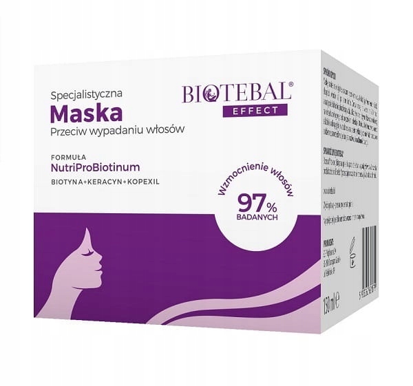 Maska przeciw wypadaniu włosów 150 ml Biotebal EFFECT wzmacnia i chroni