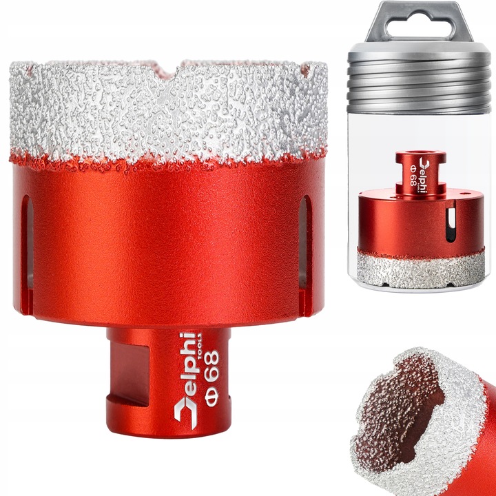 OTWORNICA DIAMENTOWA Delphi KORONKA DO GRESU GRANITU GWINT M14 fi 68mm